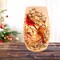 Stony Creek 5.25 In Holly & Cardinals Pre-Lit Small Vase Christmas Lighted Glass Accent , Christmas Decor Berries Frosted Snow
